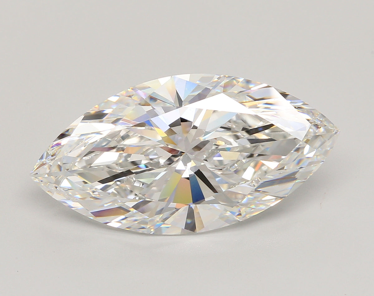10.04 Carat Marquise Shaped, Ideal Cut, F Color, VS1 Clarity, IGI Certified Lab Grown Diamond