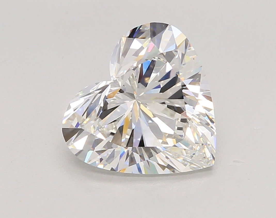 3.53 Carat Heart Shaped, Excellent Cut, F Color, VVS2 Clarity, IGI Certified Lab Grown Diamond