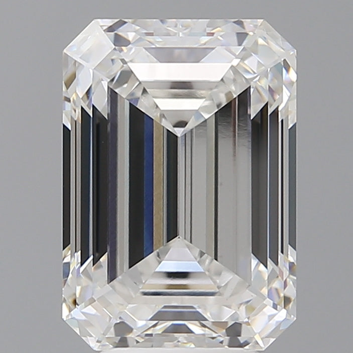 5.55 Carat Emerald Shaped, Ideal Cut, E Color, VVS2 Clarity, IGI Certified Lab Grown Diamond