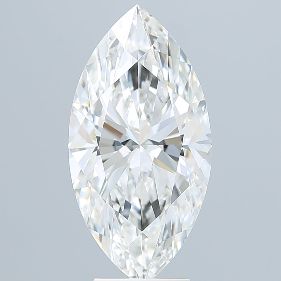 5.05 Carat Marquise Shaped, Ideal Cut, F Color, VVS1 Clarity, IGI Certified Lab Grown Diamond