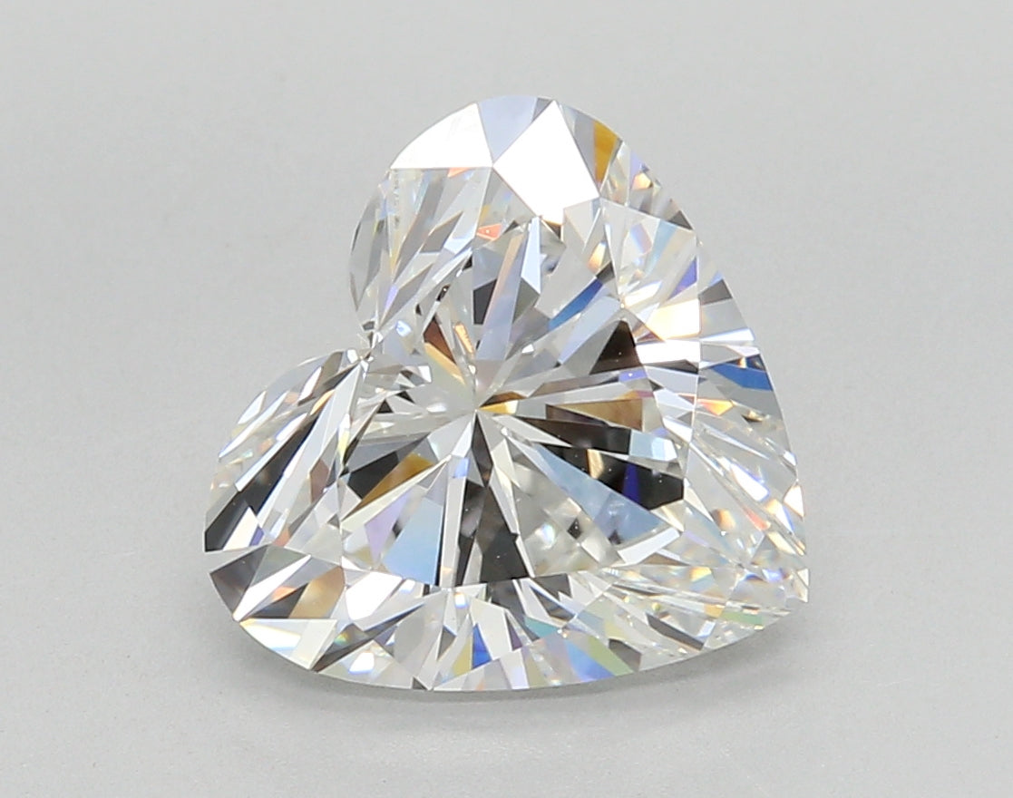 4.07 Carat Heart Shaped, Excellent Cut, F Color, VS1 Clarity, IGI Certified Lab Grown Diamond