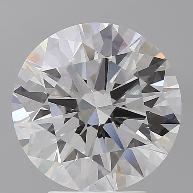 4.04 Carat Round Shaped, Ideal Cut, E Color, VVS2 Clarity, IGI Certified Lab Grown Diamond
