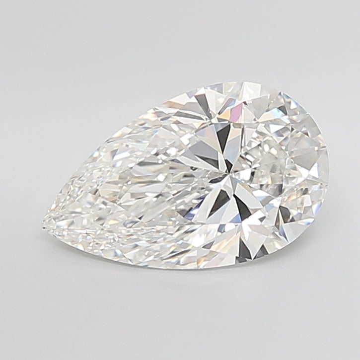 5.03 Carat Pear Shaped, Ideal Cut, F Color, VVS2 Clarity, IGI Certified Lab Grown Diamond