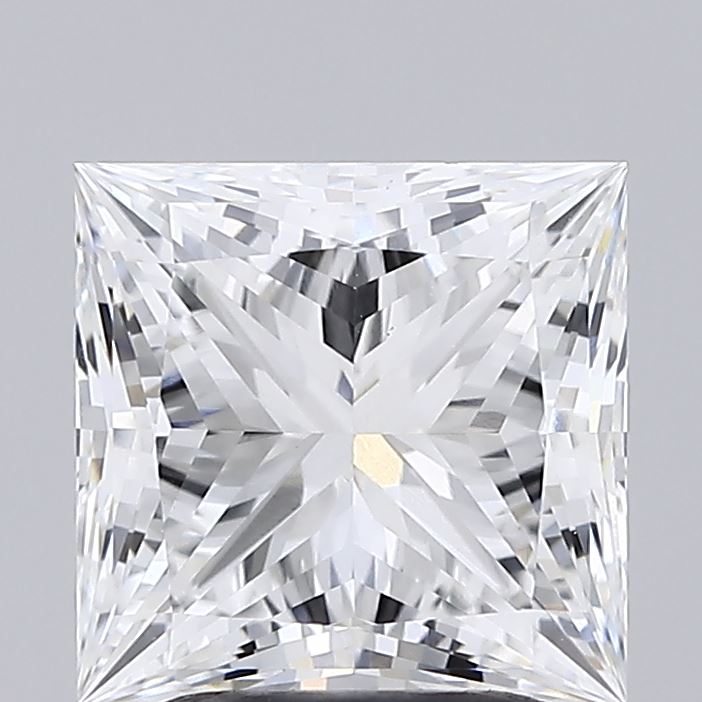 2.54 Carat Princess Shaped, Ideal Cut, E Color, VVS2 Clarity, IGI Certified Lab Grown Diamond