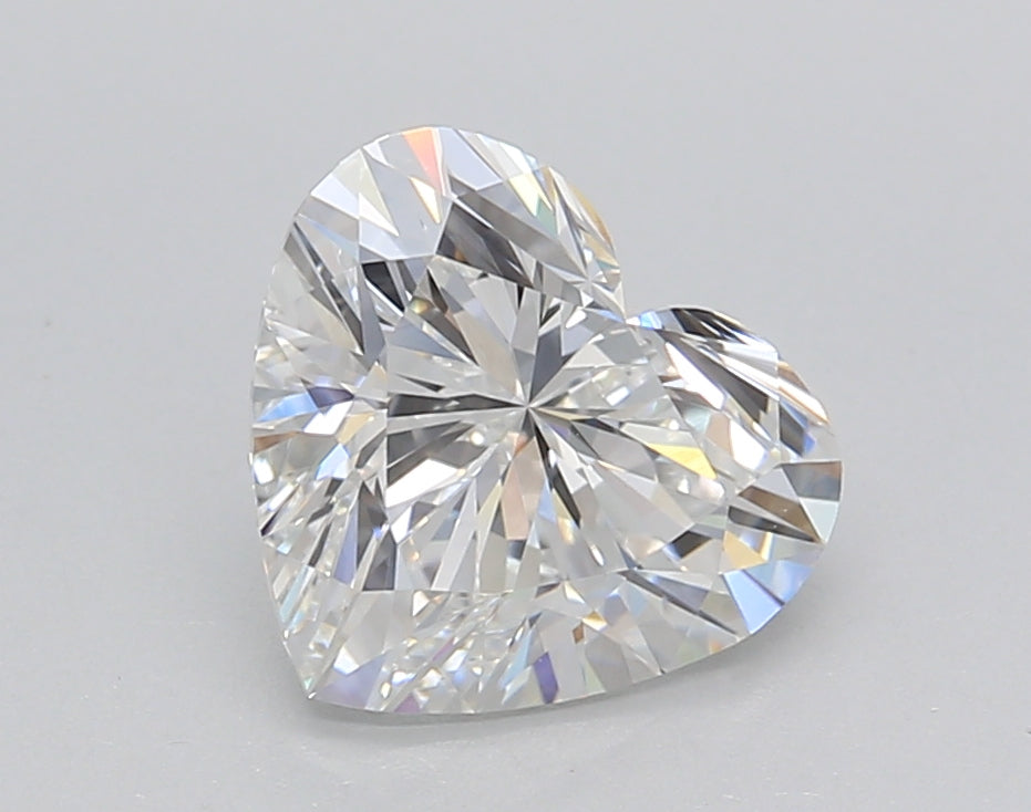2.02 Carat Heart Shaped, Ideal Cut, E Color, VVS1 Clarity, IGI Certified Lab Grown Diamond