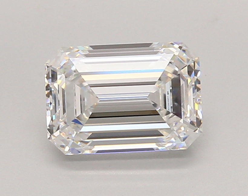 2.05 Carat Emerald Shaped, Ideal Cut, D Color, VVS1 Clarity, IGI Certified Lab Grown Diamond