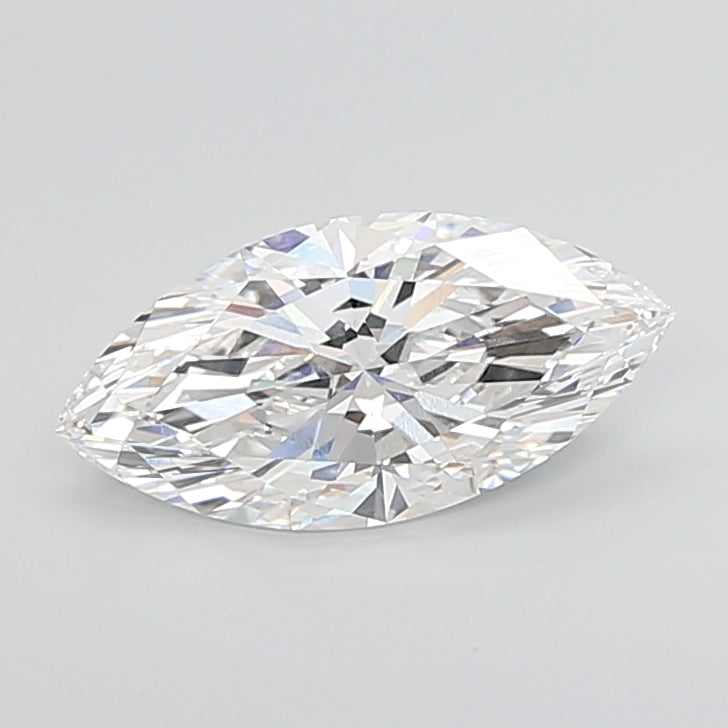5.06 Carat Marquise Shaped, Ideal Cut, D Color, VVS2 Clarity, IGI Certified Lab Grown Diamond