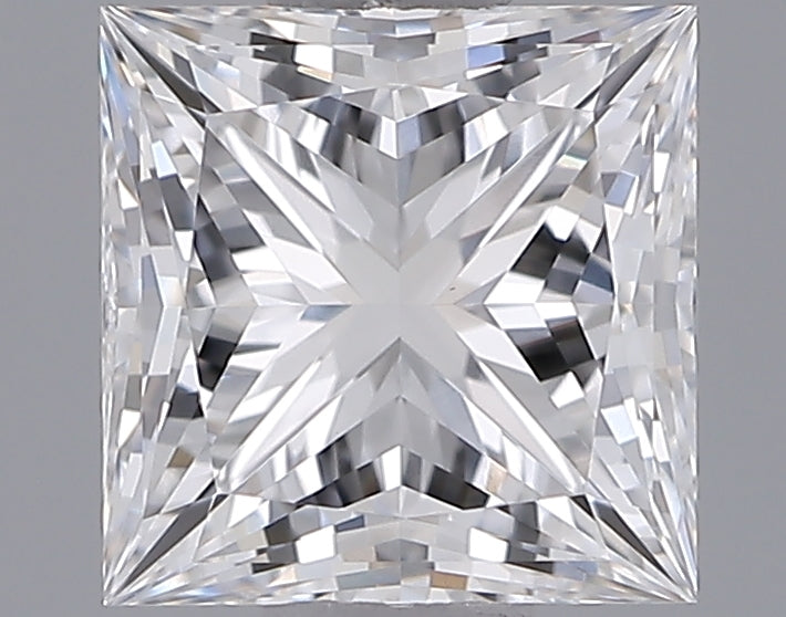 0.97 Carat Princess Shaped, Ideal Cut, D Color, VVS2 Clarity, IGI Certified Lab Grown Diamond