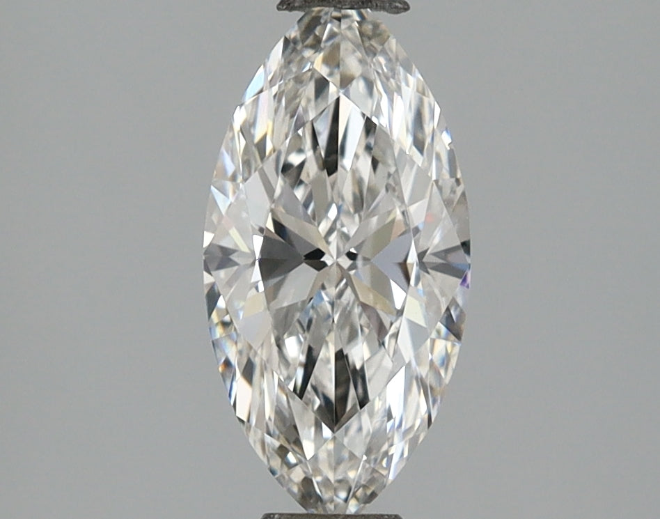 1.10 Carat Marquise Shaped, Ideal Cut, F Color, VVS2 Clarity, IGI Certified Lab Grown Diamond