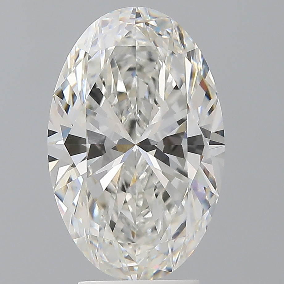 4.10 Carat Oval Shaped, Ideal Cut, F Color, VVS2 Clarity, IGI Certified Lab Grown Diamond