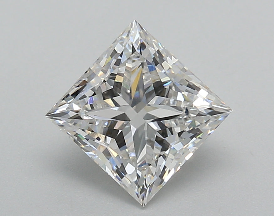1.91 Carat Princess Shaped, Excellent Cut, F Color, VVS2 Clarity, IGI Certified Lab Grown Diamond