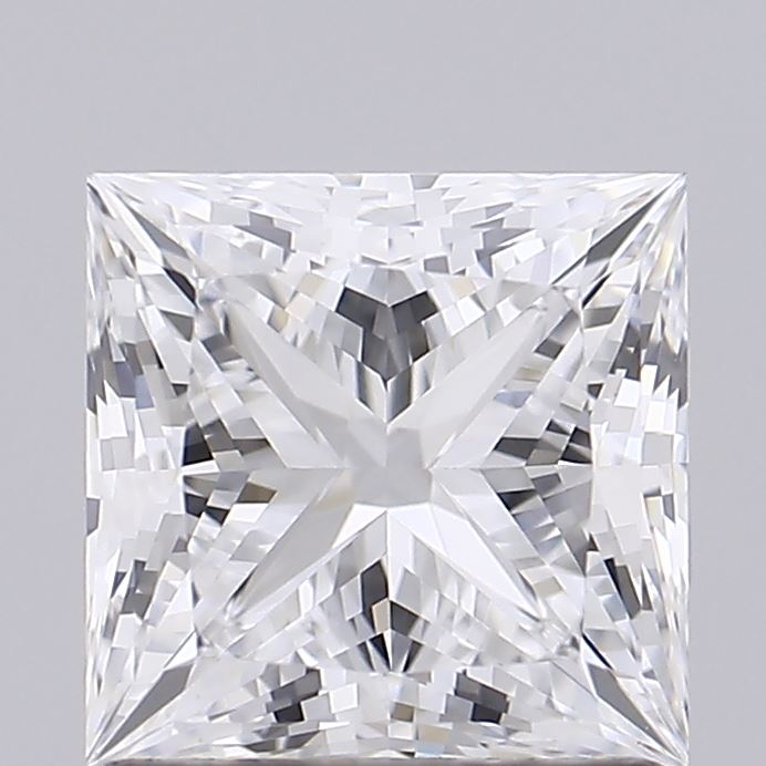 1.52 Carat Princess Shaped, Ideal Cut, D Color, IF Clarity, IGI Certified Lab Grown Diamond