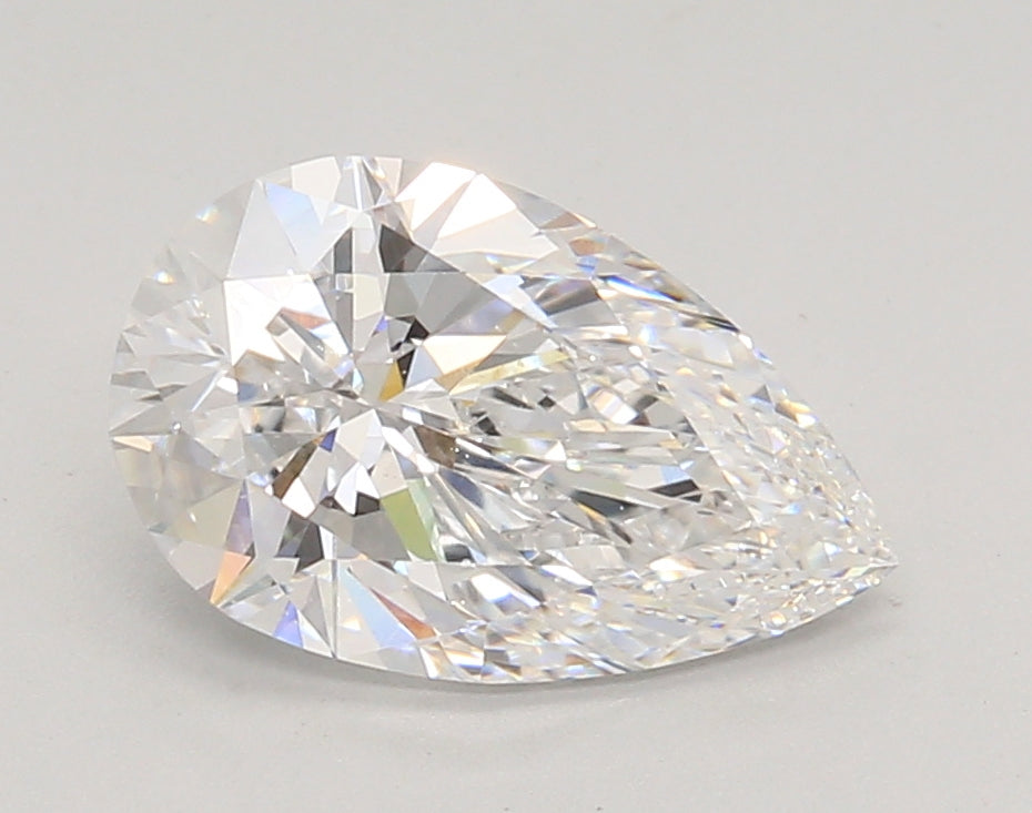 2.07 Carat Pear Shaped, Ideal Cut, D Color, VVS1 Clarity, IGI Certified Lab Grown Diamond