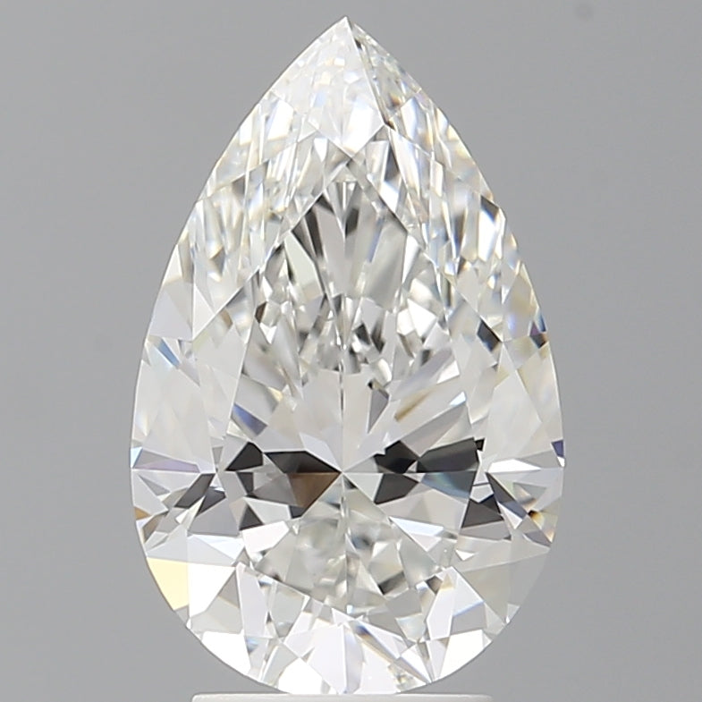3.58 Carat Pear Shaped, Ideal Cut, F Color, VVS2 Clarity, IGI Certified Lab Grown Diamond