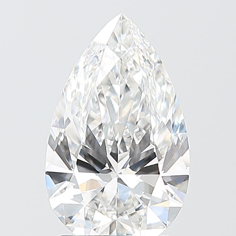 2.09 Carat Pear Shaped, Ideal Cut, F Color, VS1 Clarity, IGI Certified Lab Grown Diamond