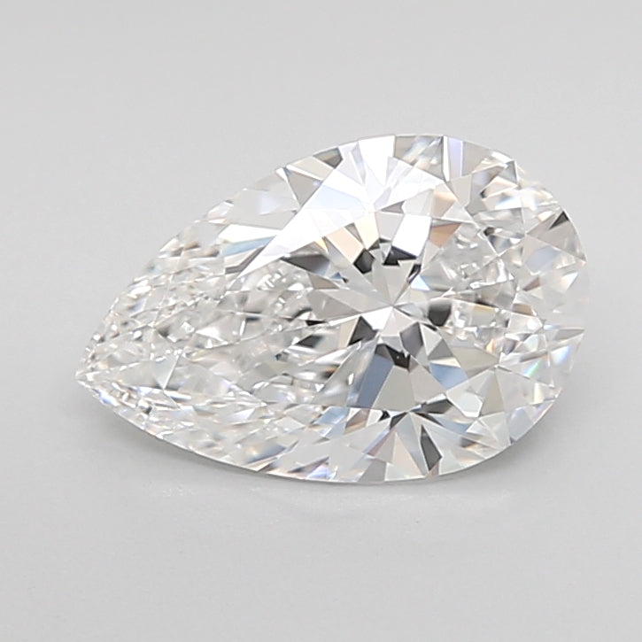 1.52 Carat Pear Shaped, Ideal Cut, E Color, VVS2 Clarity, IGI Certified Lab Grown Diamond