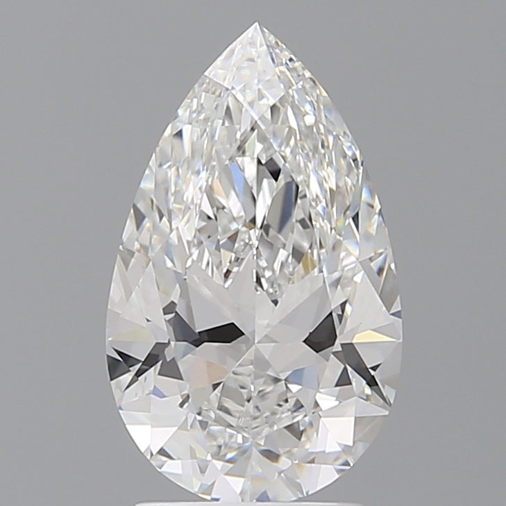 2.54 Carat Pear Shaped, Ideal Cut, E Color, VVS2 Clarity, IGI Certified Lab Grown Diamond