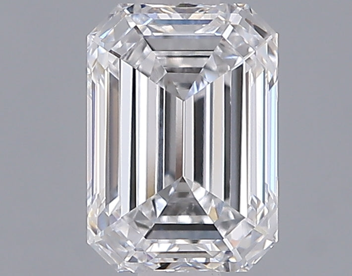 1.55 Carat Emerald Shaped, Ideal Cut, D Color, VVS2 Clarity, IGI Certified Lab Grown Diamond