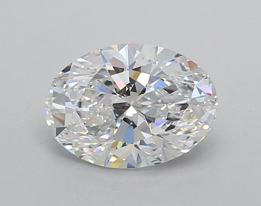 1.50 Carat Oval Shaped, Excellent Cut, D Color, VVS1 Clarity, IGI Certified Lab Grown Diamond