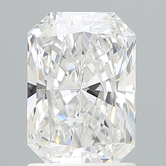1.59 Carat Radiant Shaped, Ideal Cut, E Color, VVS2 Clarity, IGI Certified Lab Grown Diamond