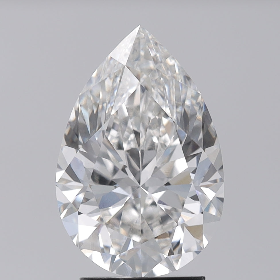3.05 Carat Pear Shaped, Ideal Cut, G Color, VS1 Clarity, GIA Certified Lab Grown Diamond