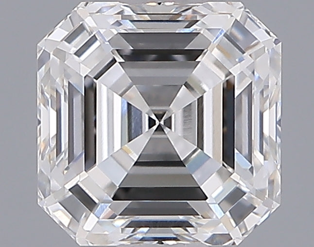 1.53 Carat Asscher Shaped, Ideal Cut, F Color, VVS2 Clarity, IGI Certified Lab Grown Diamond