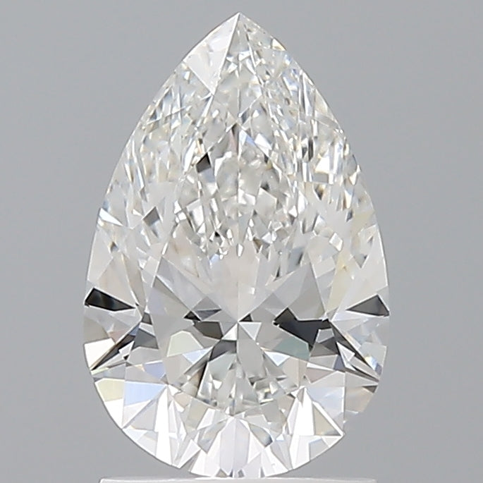1.55 Carat Pear Shaped, Ideal Cut, E Color, VVS2 Clarity, IGI Certified Lab Grown Diamond