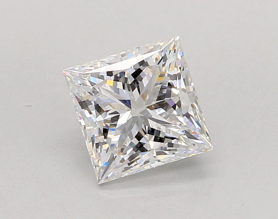 2.06 Carat Princess Shaped, Ideal Cut, D Color, VVS2 Clarity, IGI Certified Lab Grown Diamond