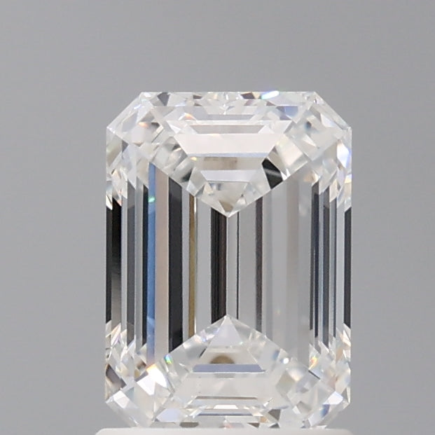 1.60 Carat Emerald Shaped, Ideal Cut, D Color, VVS2 Clarity, IGI Certified Lab Grown Diamond
