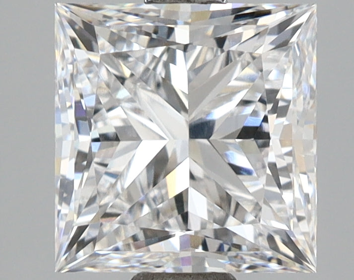 2.64 Carat Princess Shaped, Ideal Cut, D Color, VVS2 Clarity, IGI Certified Lab Grown Diamond