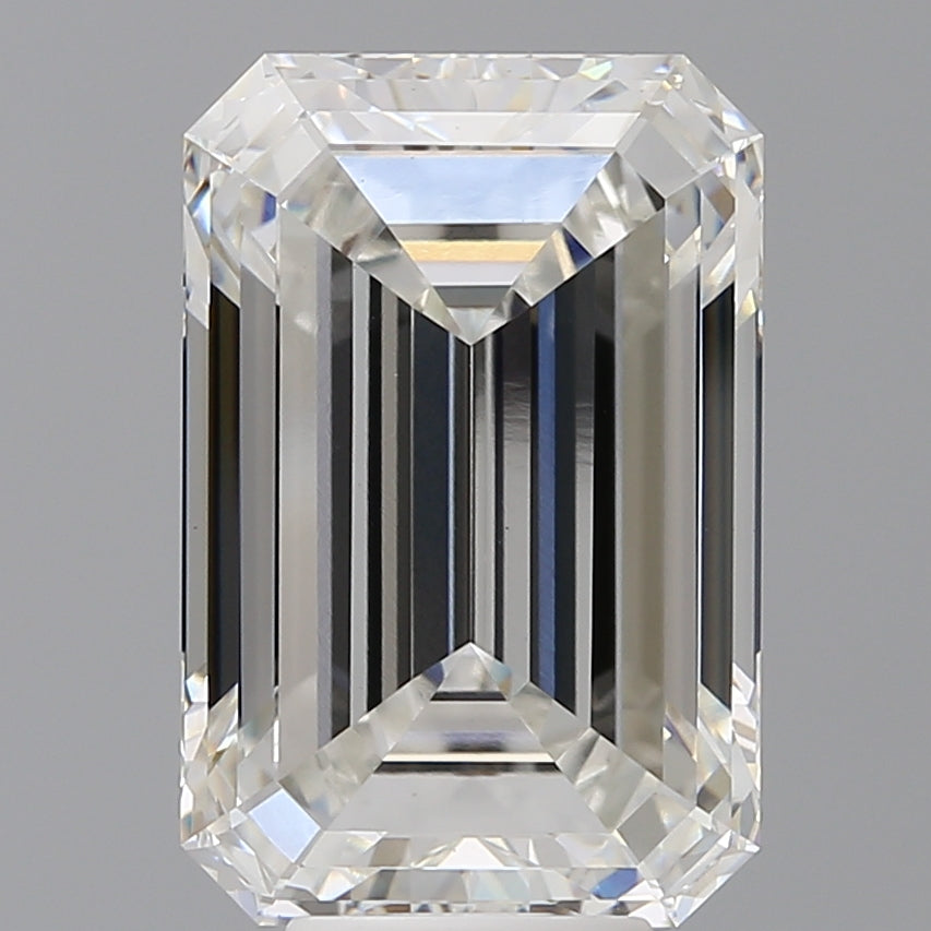 8.06 Carat Emerald Shaped, Ideal Cut, F Color, VS1 Clarity, IGI Certified Lab Grown Diamond