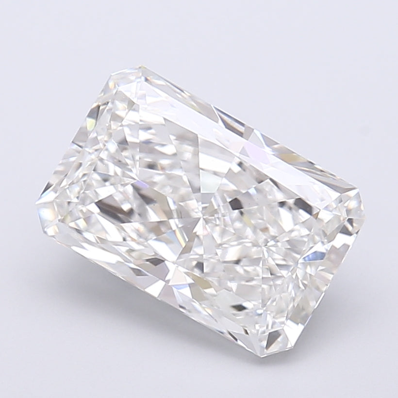 3.53 Carat Radiant Shaped, Very Good Cut, F Color, VVS2 Clarity, IGI Certified Lab Grown Diamond