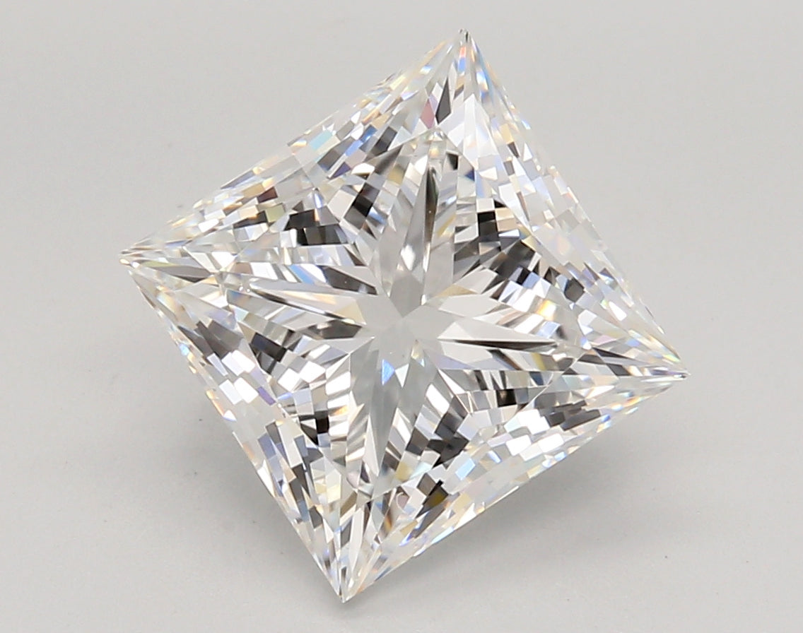 4.52 Carat Princess Shaped, Ideal Cut, E Color, VS1 Clarity, IGI Certified Lab Grown Diamond