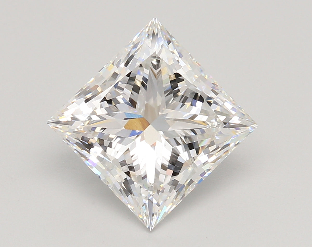 5.01 Carat Princess Shaped, Ideal Cut, E Color, VS1 Clarity, IGI Certified Lab Grown Diamond