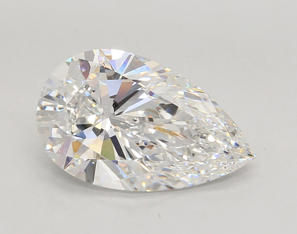 4.84 Carat Pear Shaped, Ideal Cut, E Color, VS1 Clarity, IGI Certified Lab Grown Diamond