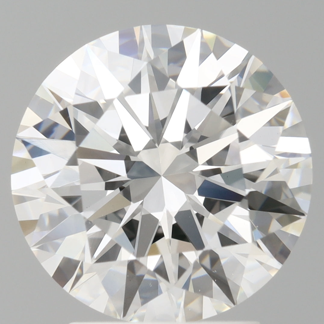 3.05 Carat Round Shaped, Ideal Cut, E Color, VVS2 Clarity, IGI Certified Lab Grown Diamond