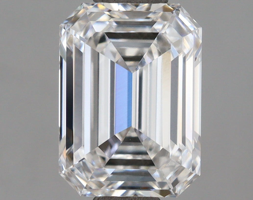 1.51 Carat Emerald Shaped, Ideal Cut, D Color, VVS1 Clarity, IGI Certified Lab Grown Diamond