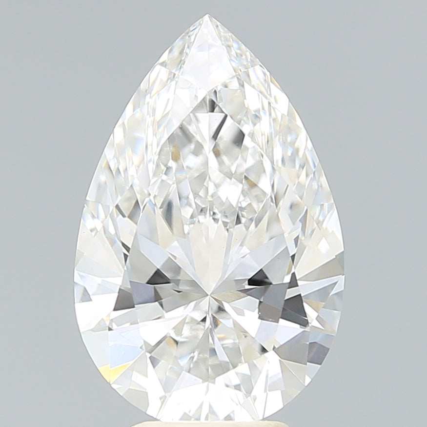 5.12 Carat Pear Shaped, Ideal Cut, G Color, VS1 Clarity, IGI Certified Lab Grown Diamond