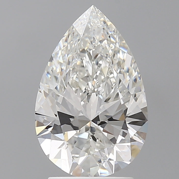 2.58 Carat Pear Shaped, Ideal Cut, F Color, VVS2 Clarity, IGI Certified Lab Grown Diamond