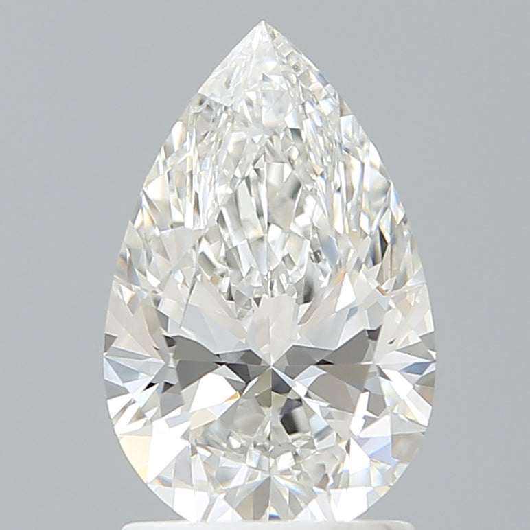 1.69 Carat Pear Shaped, Ideal Cut, F Color, VVS2 Clarity, IGI Certified Lab Grown Diamond
