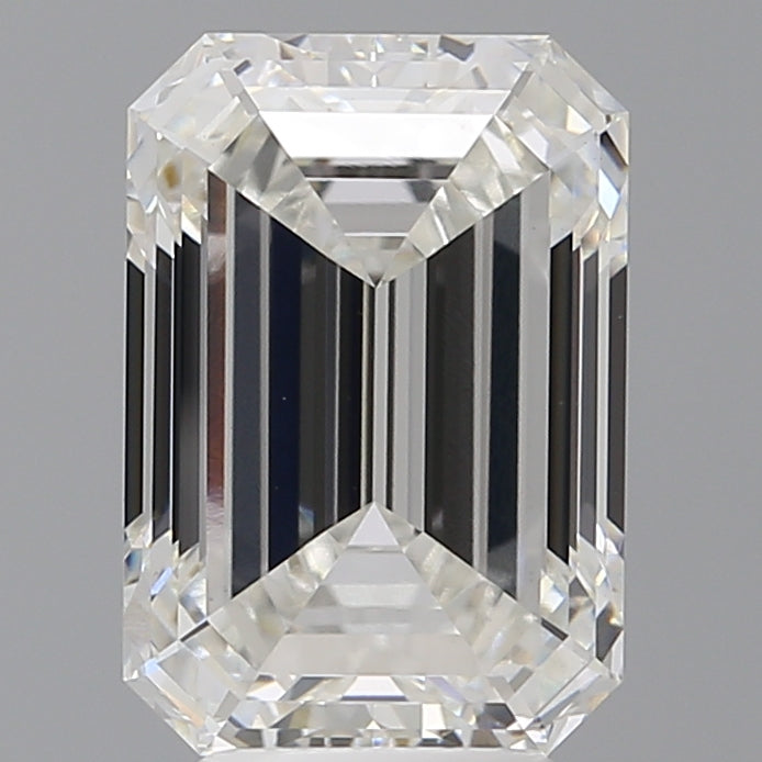 5.01 Carat Emerald Shaped, Ideal Cut, F Color, VVS2 Clarity, IGI Certified Lab Grown Diamond