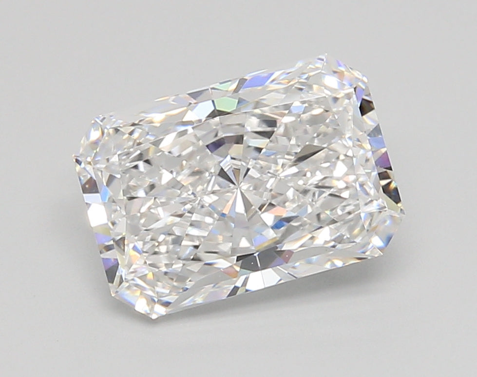 3.05 Carat Radiant Shaped, Ideal Cut, D Color, VVS2 Clarity, IGI Certified Lab Grown Diamond