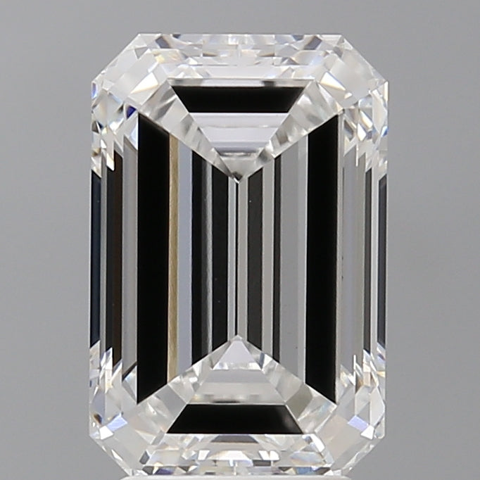 4.10 Carat Emerald Shaped, Excellent Cut, E Color, VVS2 Clarity, IGI Certified Lab Grown Diamond