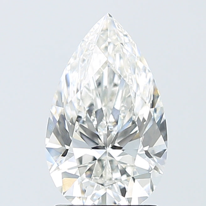 2.10 Carat Pear Shaped, Ideal Cut, F Color, VVS2 Clarity, IGI Certified Lab Grown Diamond