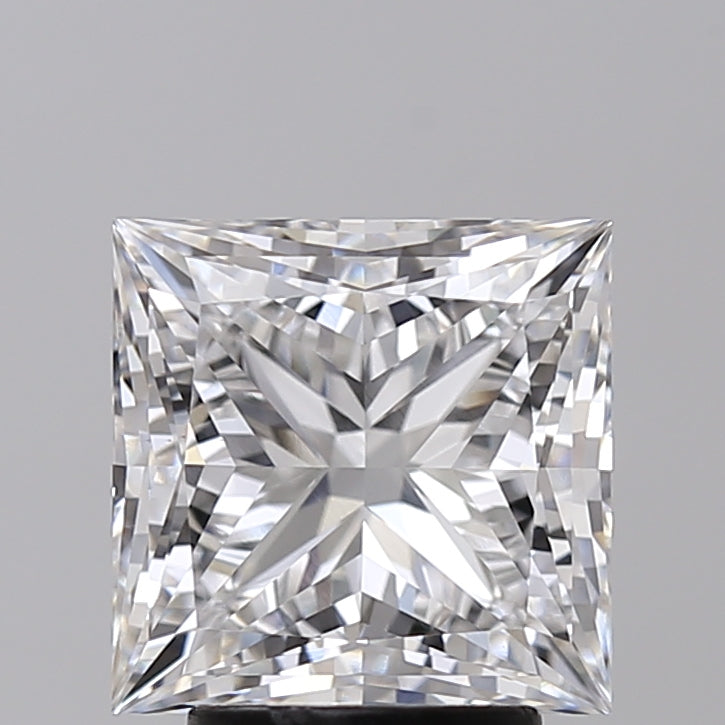 3.62 Carat Princess Shaped, Ideal Cut, D Color, VS1 Clarity, IGI Certified Lab Grown Diamond