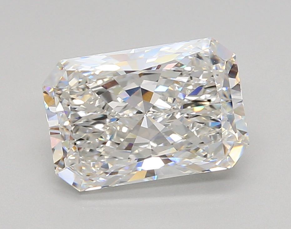 3.03 Carat Radiant Shaped, Ideal Cut, F Color, VVS2 Clarity, IGI Certified Lab Grown Diamond