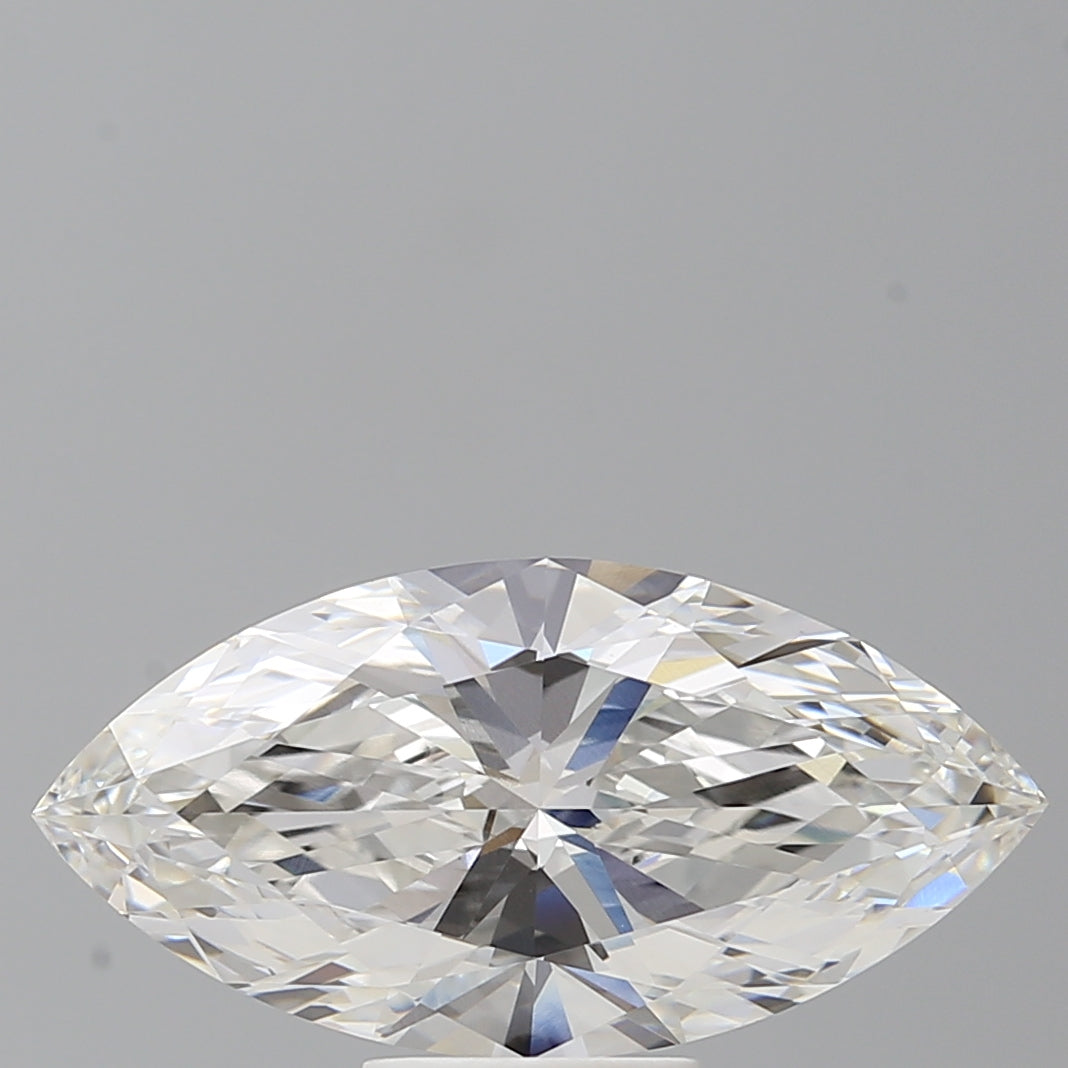 4.60 Carat Marquise Shaped, Ideal Cut, F Color, VVS2 Clarity, IGI Certified Lab Grown Diamond