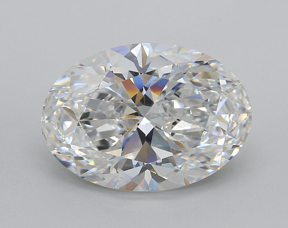 5.01 Carat Oval Shaped, Excellent Cut, D Color, VVS2 Clarity, IGI Certified Lab Grown Diamond