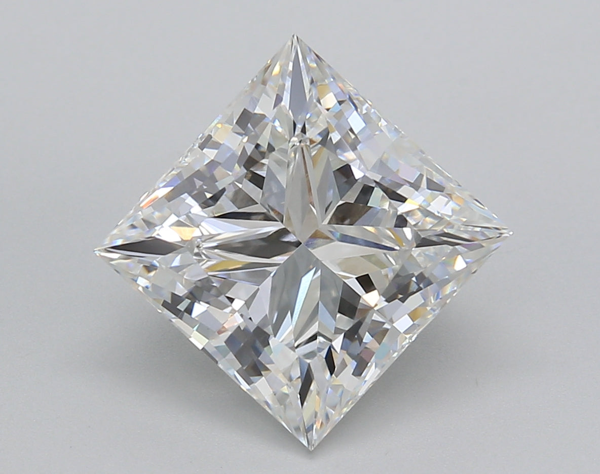 5.00 Carat Princess Shaped, Very Good Cut, E Color, VVS2 Clarity, IGI Certified Lab Grown Diamond