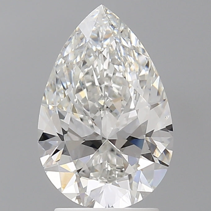 2.52 Carat Pear Shaped, Ideal Cut, E Color, VVS2 Clarity, IGI Certified Lab Grown Diamond